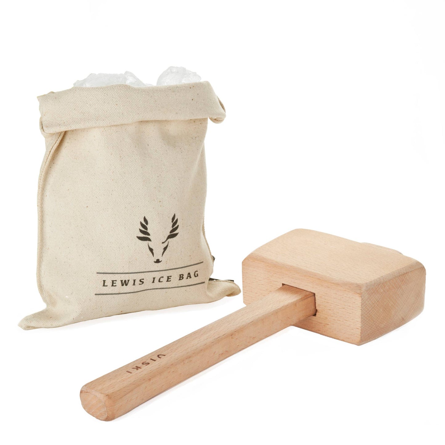Professional Lewis Canvas Ice Bag and Beechwood Mallet