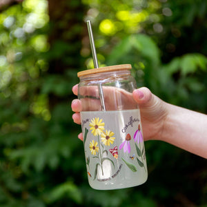 Wildflower Botanicals Glass Cup