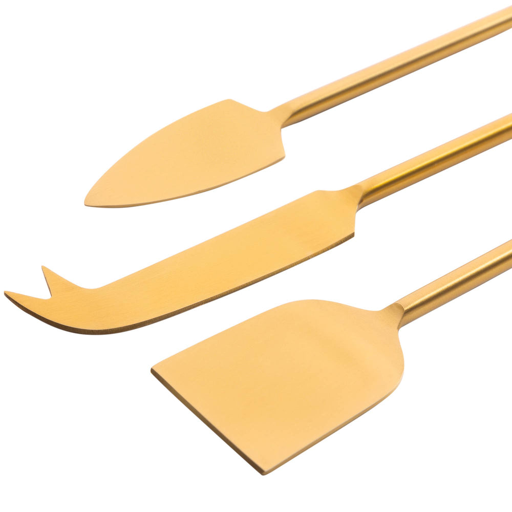 Atlas Gold Cheese Knives, Set of 3