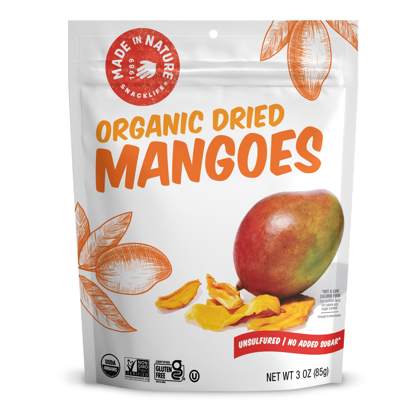 Made In Nature Dried Mangoes, 3oz