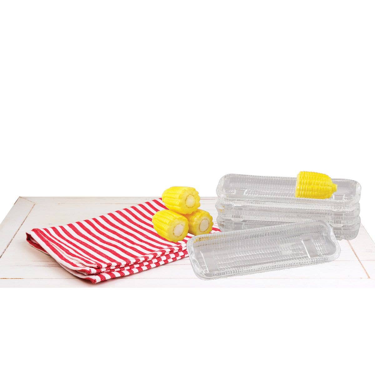 HIC - Harold Import Co. - HIC Kitchen Corn Dishes, Glass, Set Of 4