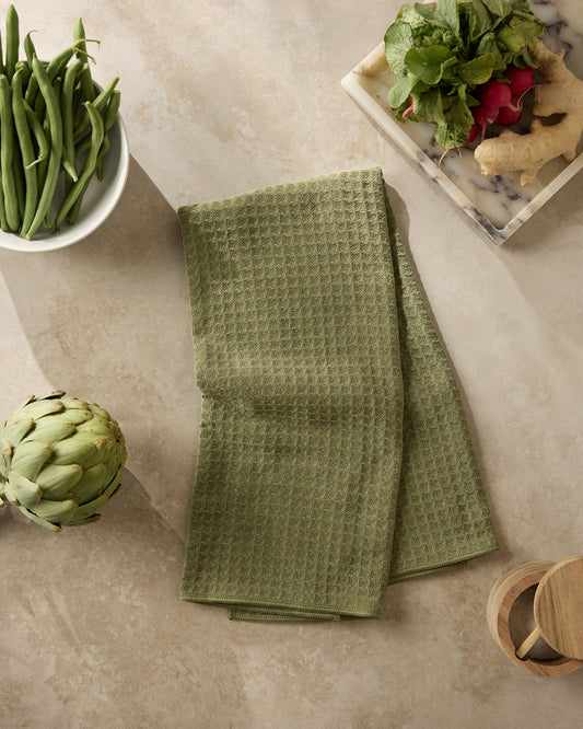 Geometry - Olive Truffle Hand Towel