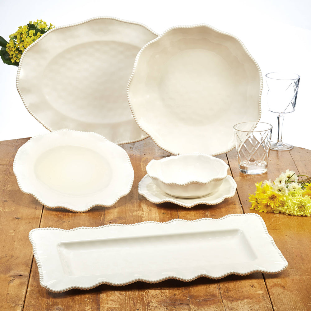 Perlette Cream Melamine Salad Plate, 9"