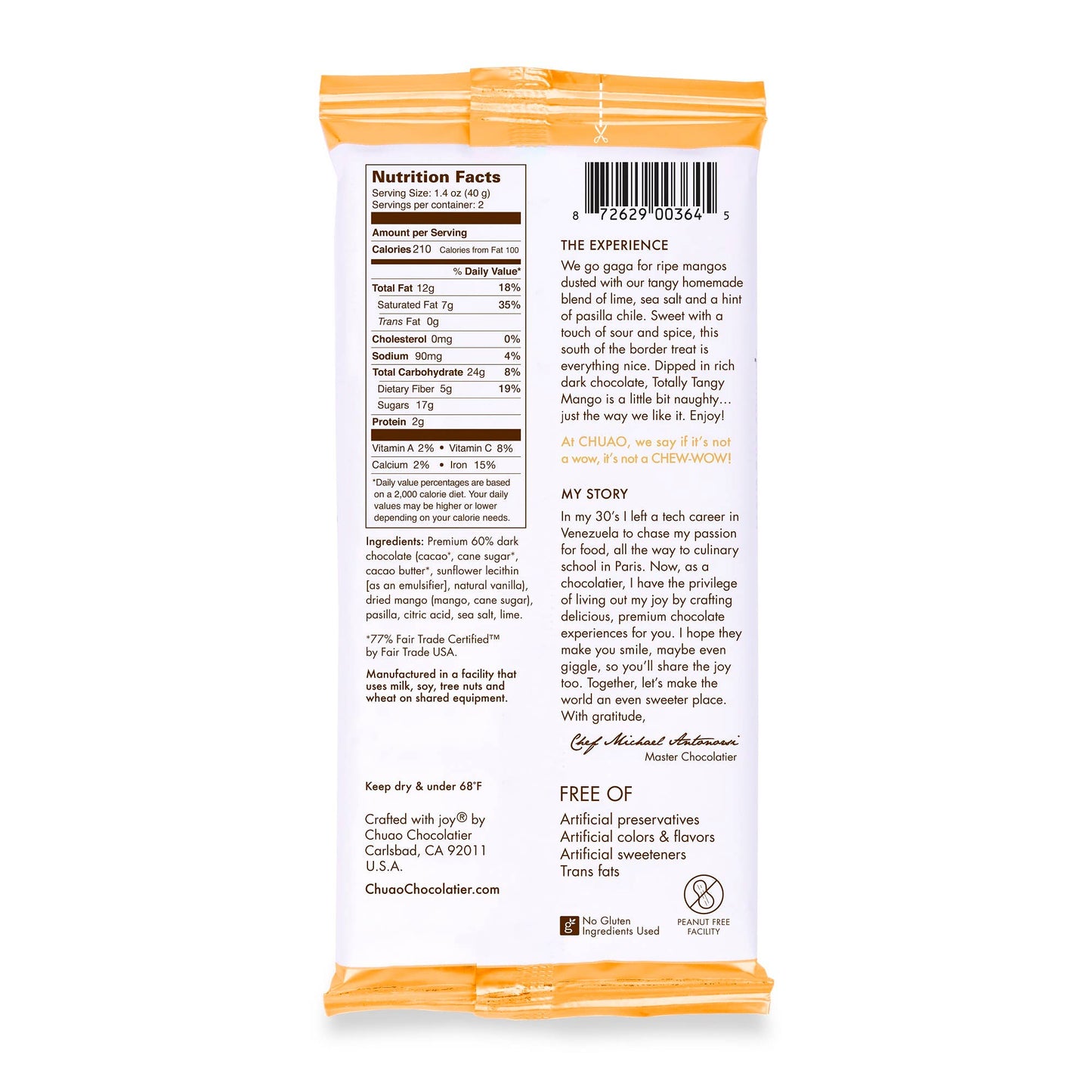 Chuao Chocolatier - Totally Tangy Mango - Signature Bar