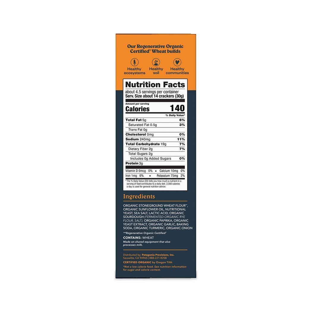 Patagonia Provisions Organic Toasted Cheeze Crackers, 4.4 oz