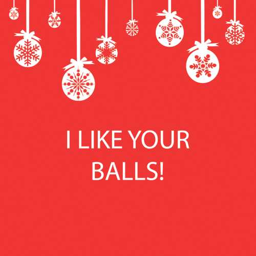 I Like your Balls Beverage Napkin