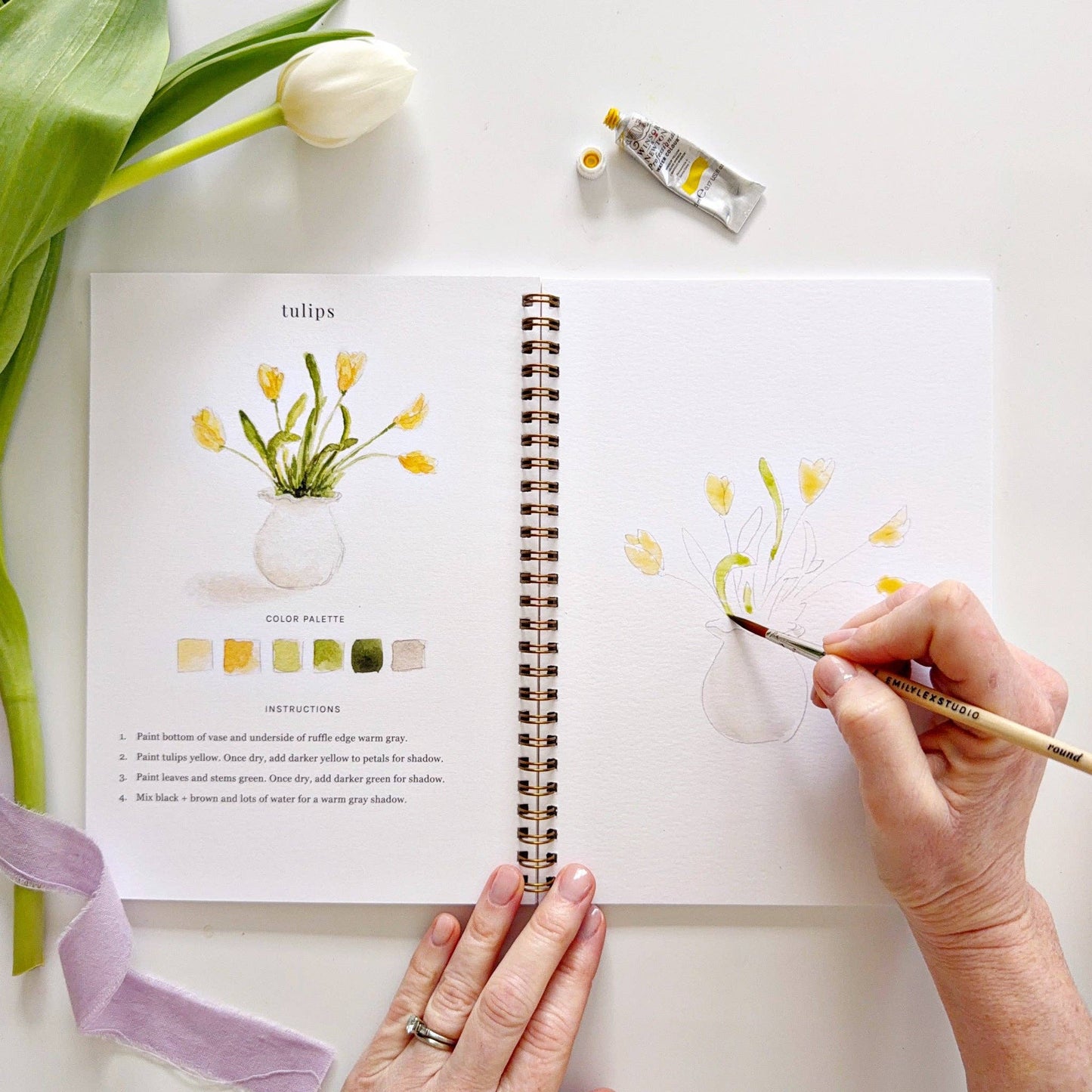 emily lex studio Spring Watercolor Workbook
