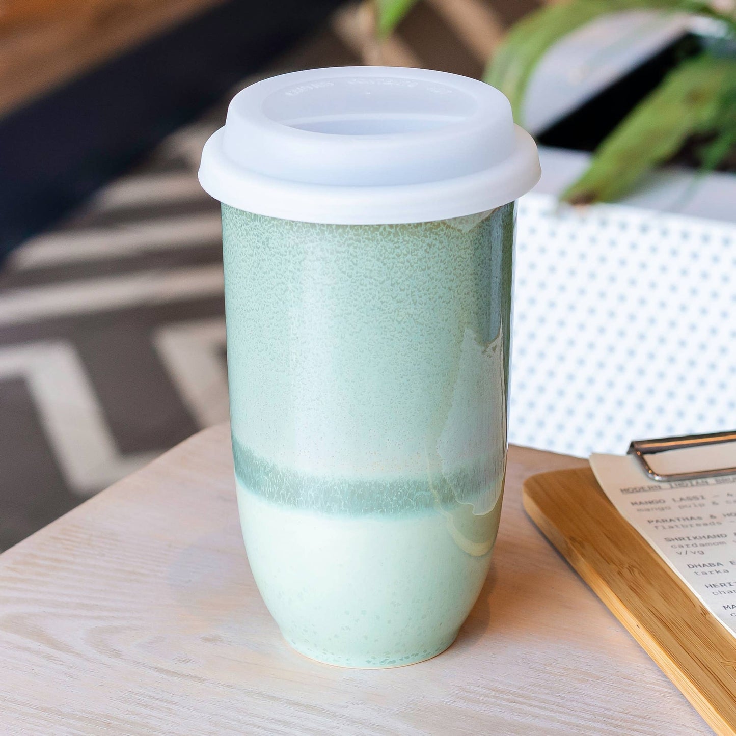 Nova Ceramics Emerald Ceramic Travel Mug, 16oz