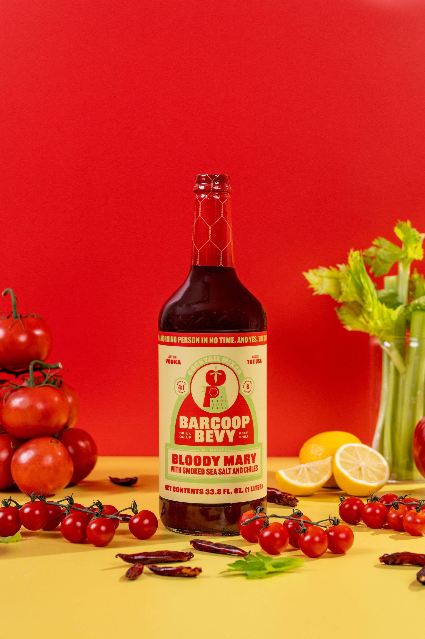 Bittermilk Bottling Co. Bloody Mary with Smoked Sea Salt and Chiles Cocktail Mixer, 1L