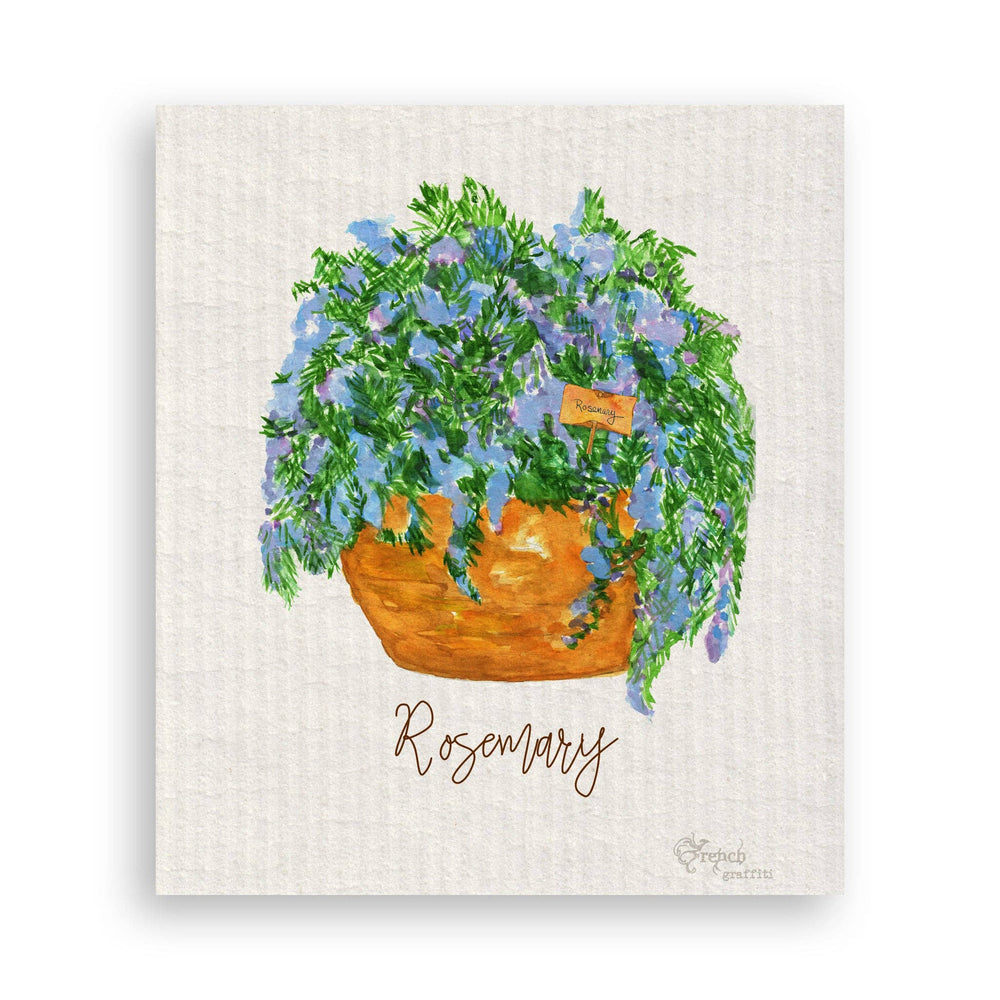 Flowering Rosemary Dishtowel