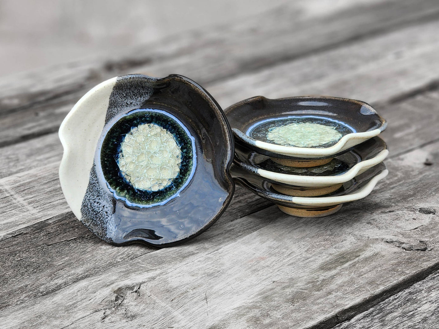 Ceramic Pottery Small Ripple Pottery Dish, Assorted