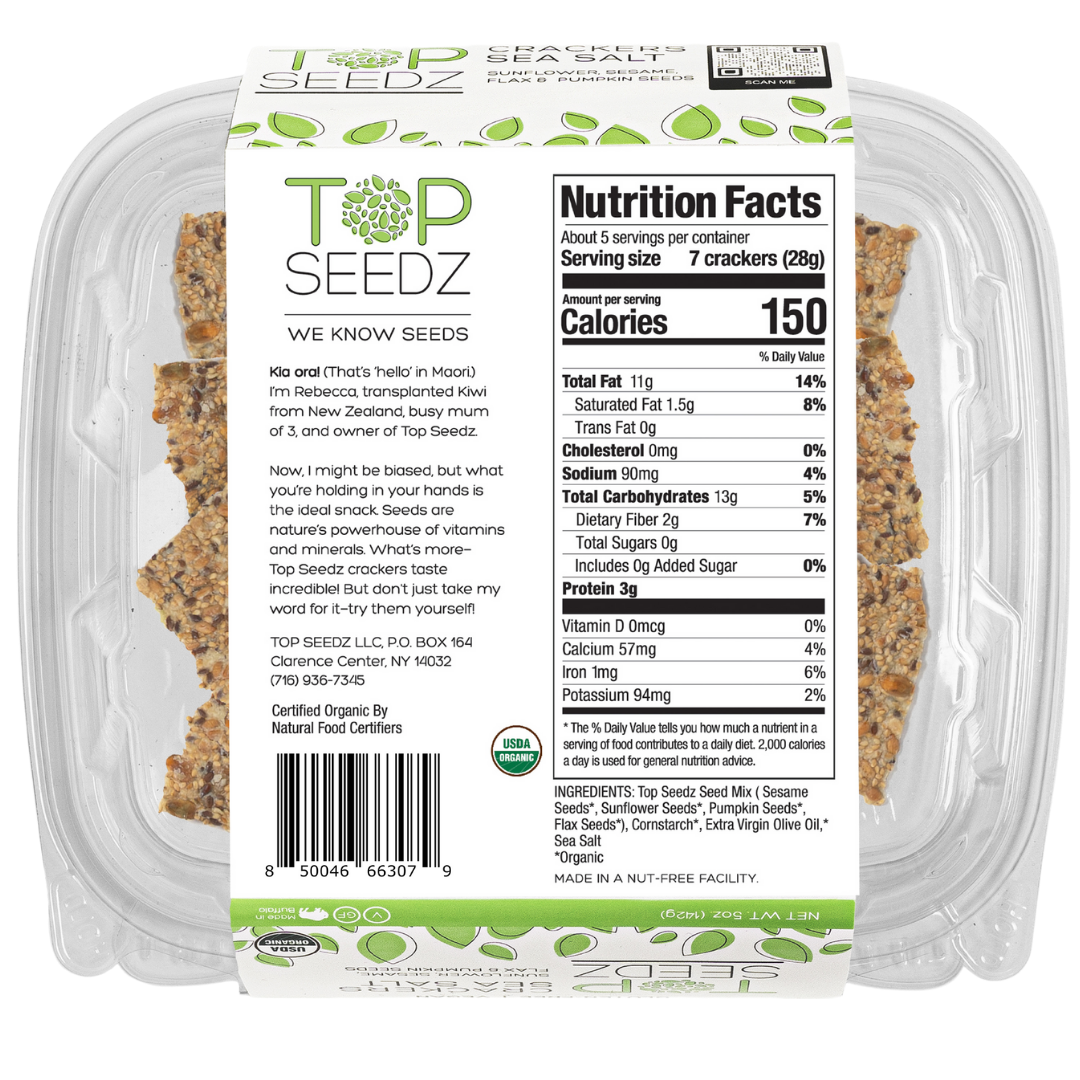 Top Seedz Sea Salt Crackers, 5oz