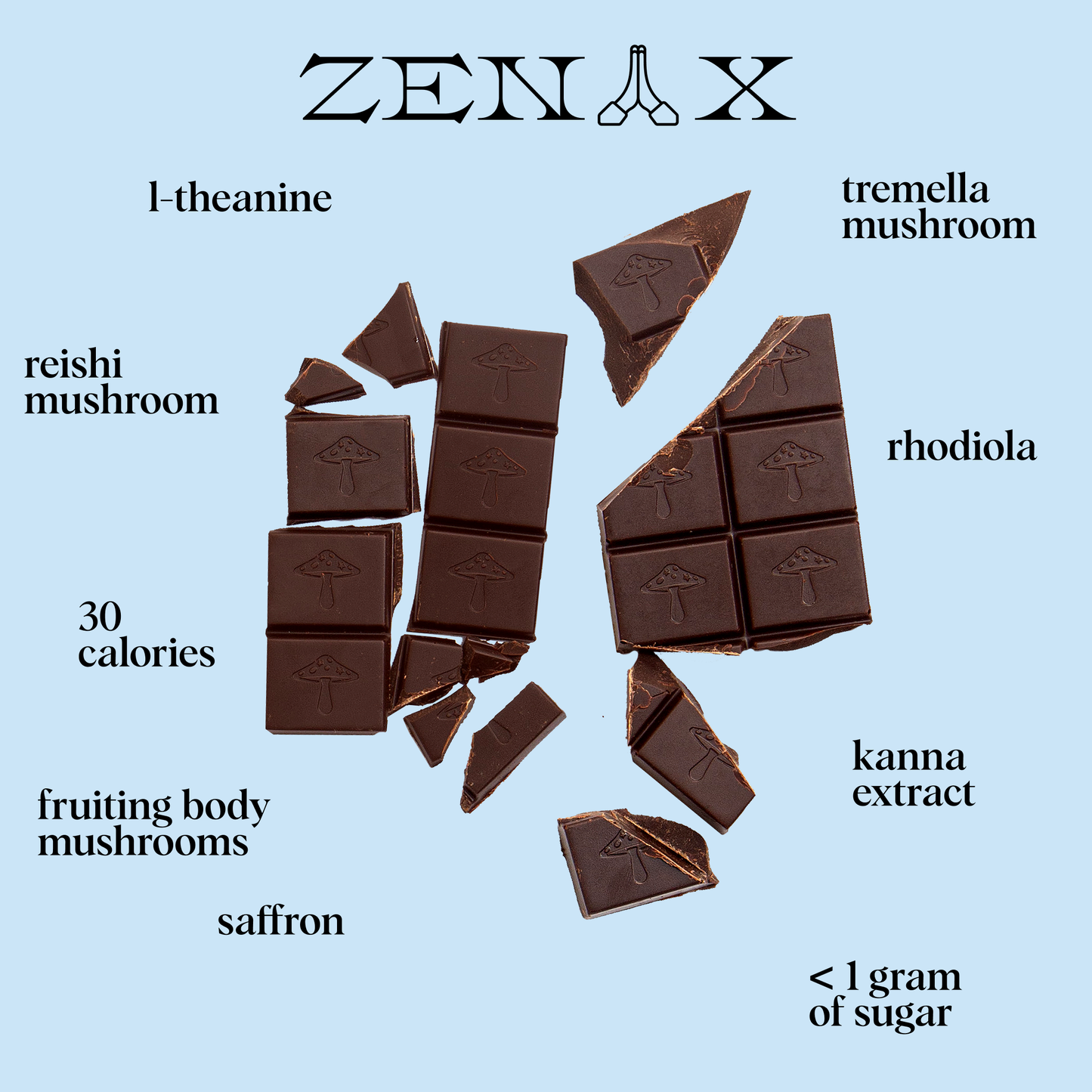 Alice Mushrooms Zen-X Mushroom Chocolate for Stress Relief