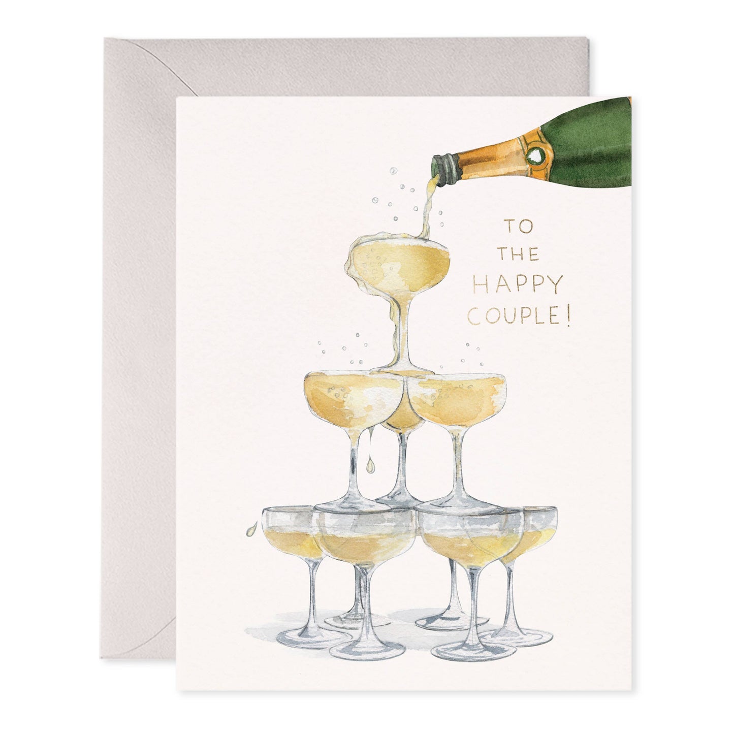E. Frances Paper - Champagne Tower Wedding Greeting Card – To the Happy Couple