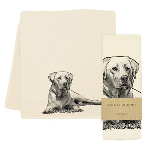 Eric & Christopher - Yellow Lab #1 Tea Towel