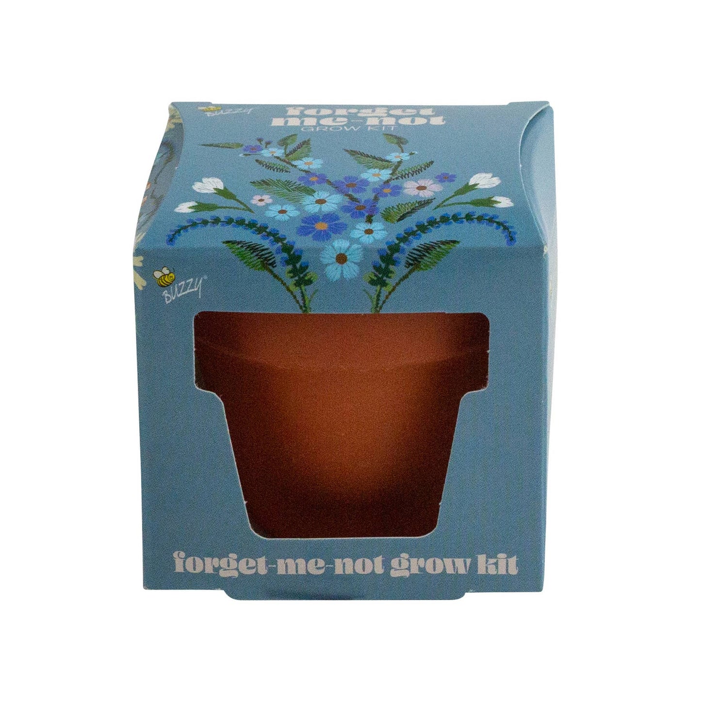 Buzzy Seeds Mini Pot Grow Kit, Forget-Me-Not