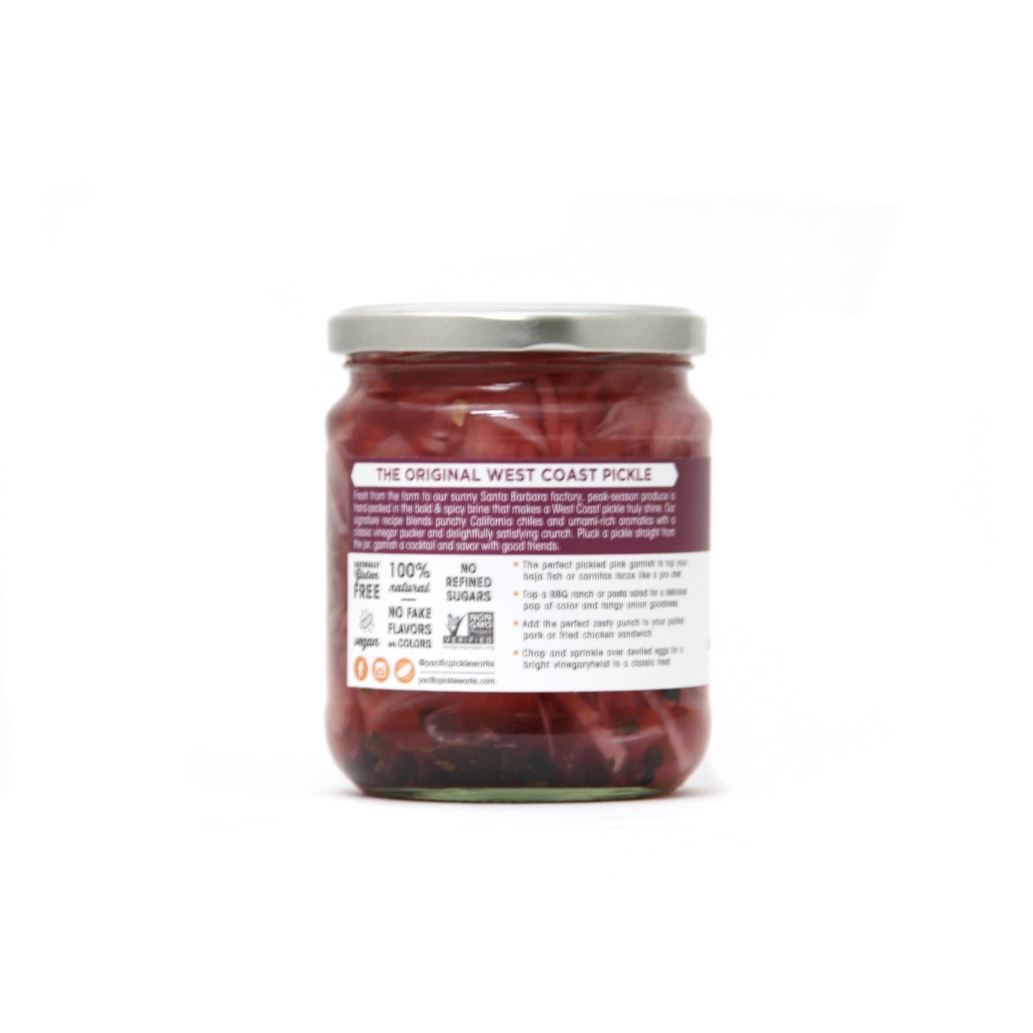 Pacific Pickle Works - Pickled in Pink - Sliced Red Onion with Jalapeño & Habanero