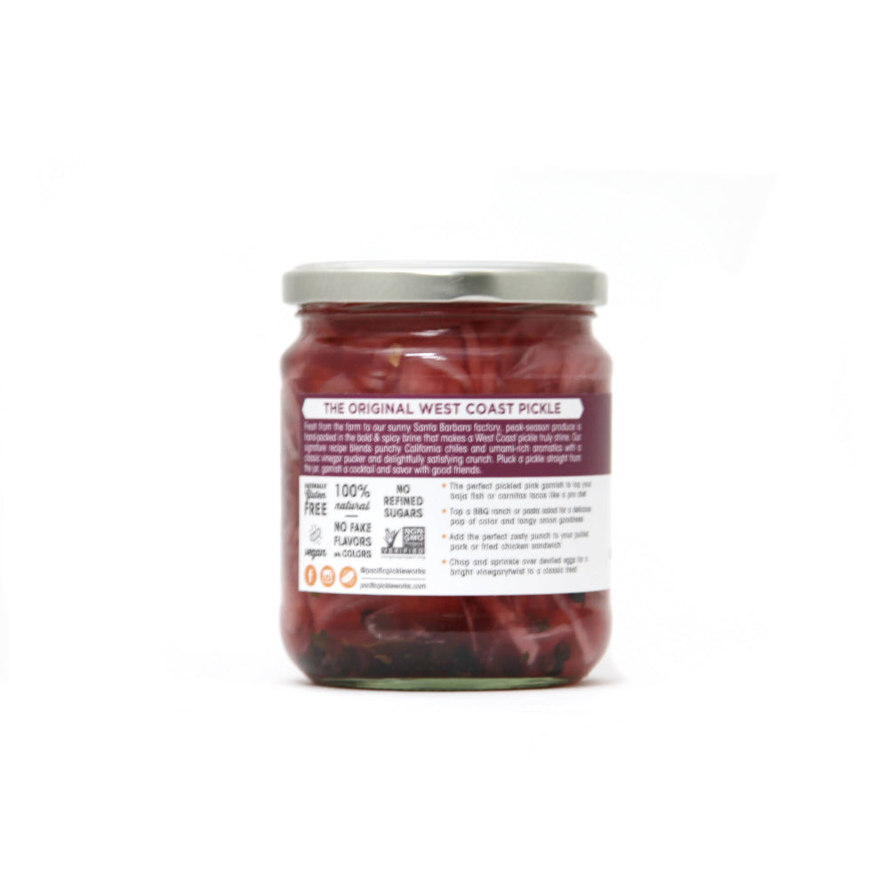 Pacific Pickle Works - Pickled in Pink - Sliced Red Onion with Jalapeño & Habanero