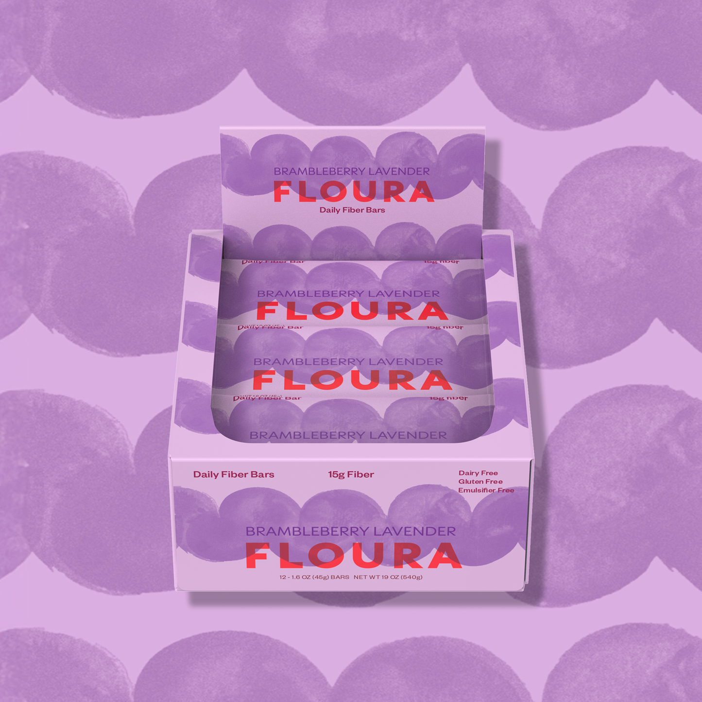 Floura & Co Brambleberry Lavender Fiber Snack Bar