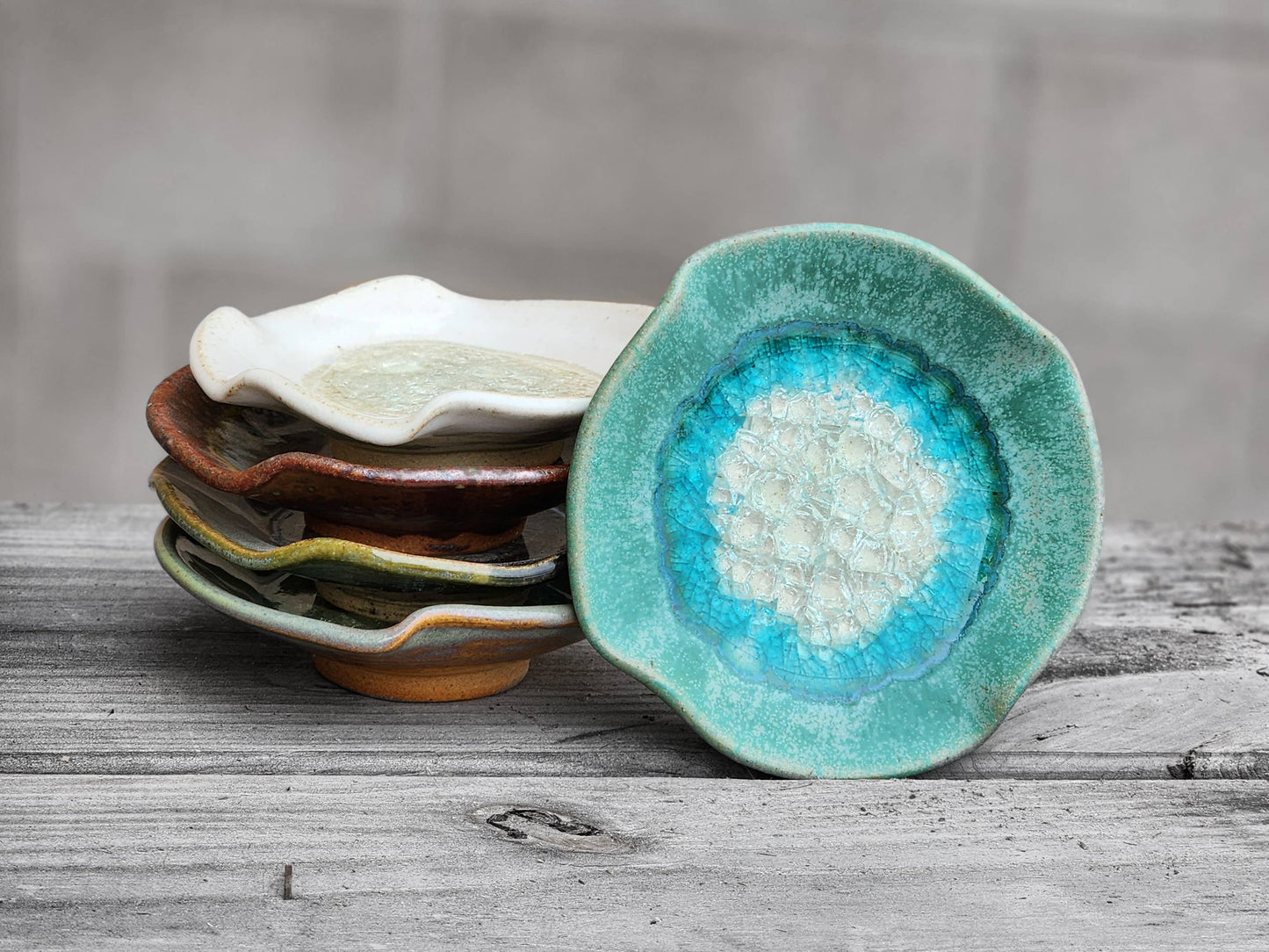 Ceramic Pottery Small Ripple Pottery Dish, Assorted
