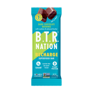 B.T.R. Bar Dark Chocolate Brownie Superfood Nut Butter Bar