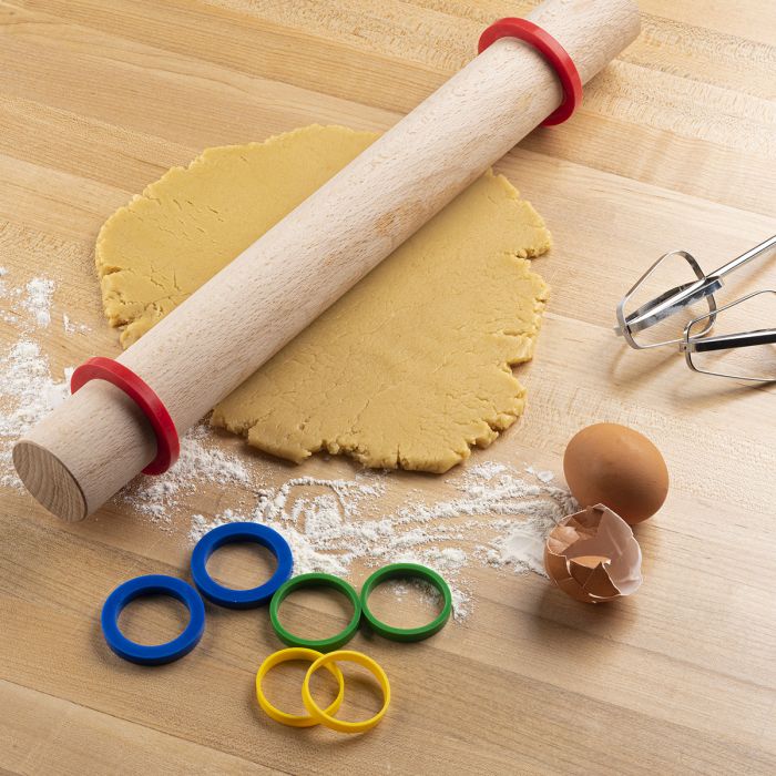 Mrs. Anderson's Baking Silicone Rolling Pin Rings, 8 Piece Set