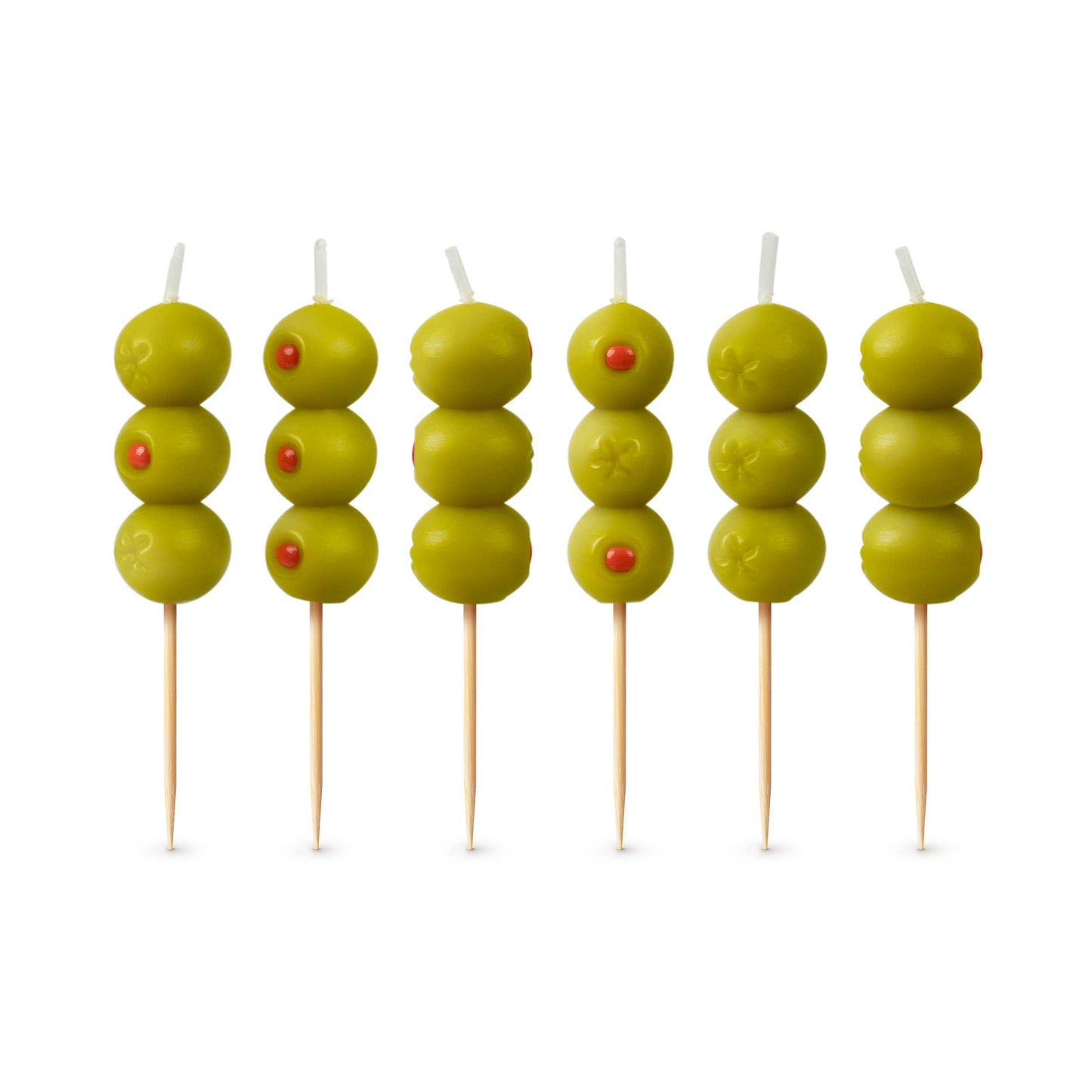 Fred & Friends Cocktail Party Olive Candles, Set of 6