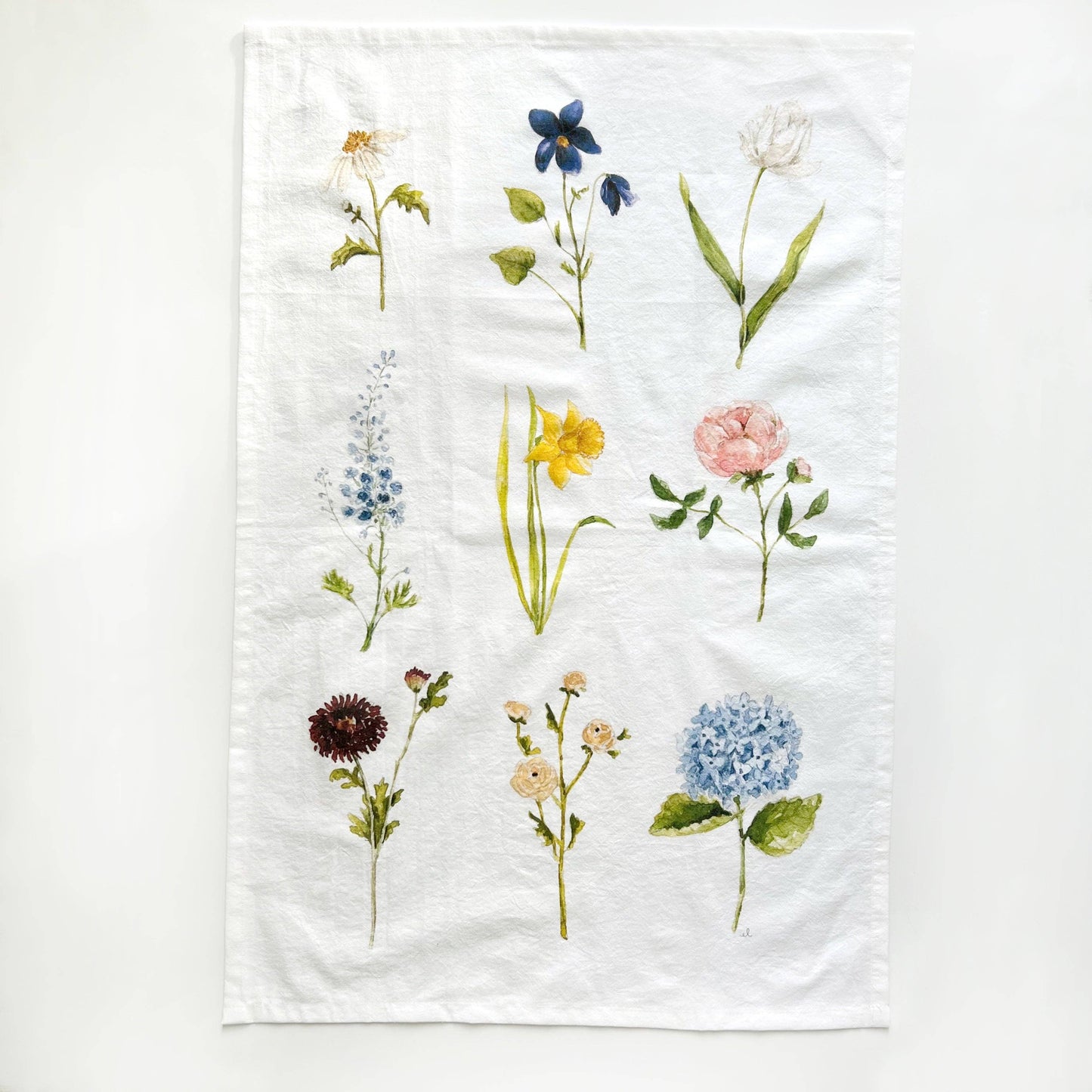 emily lex studio Garden Flowers Tea Towel