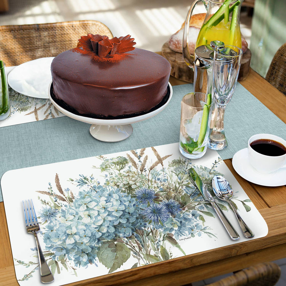 Bohemian Blue Reversible Rectangular Plastic Placemat