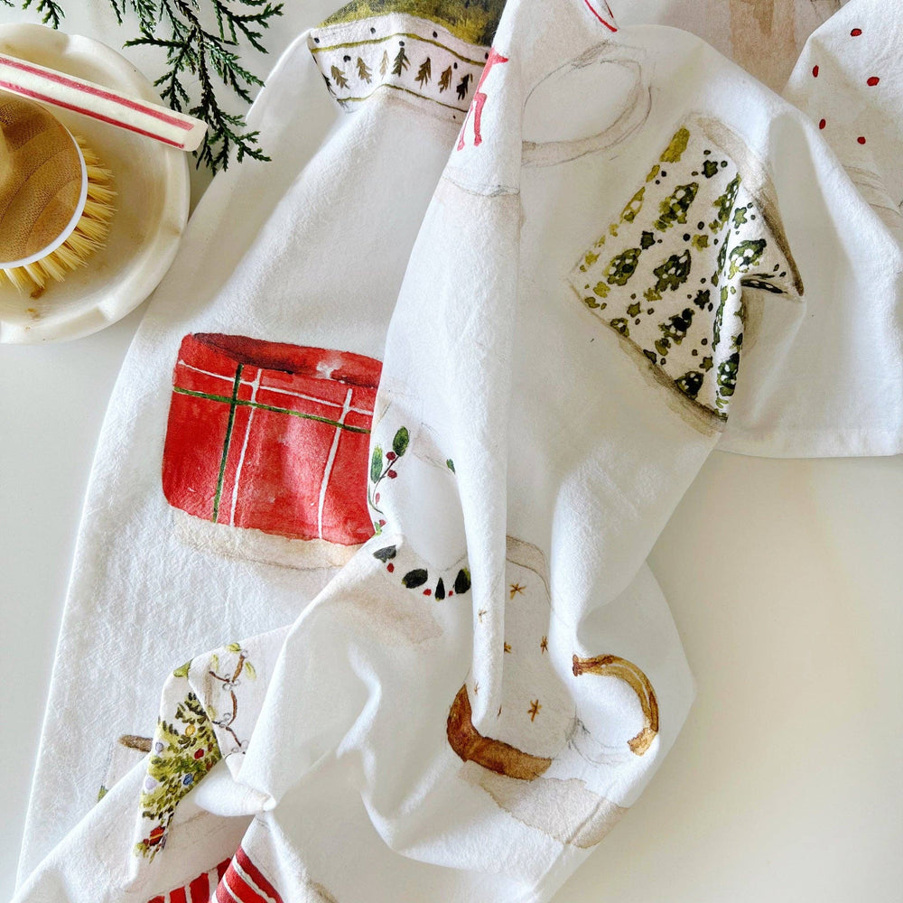 emily lex studio Christmas Mugs Tea Towel
