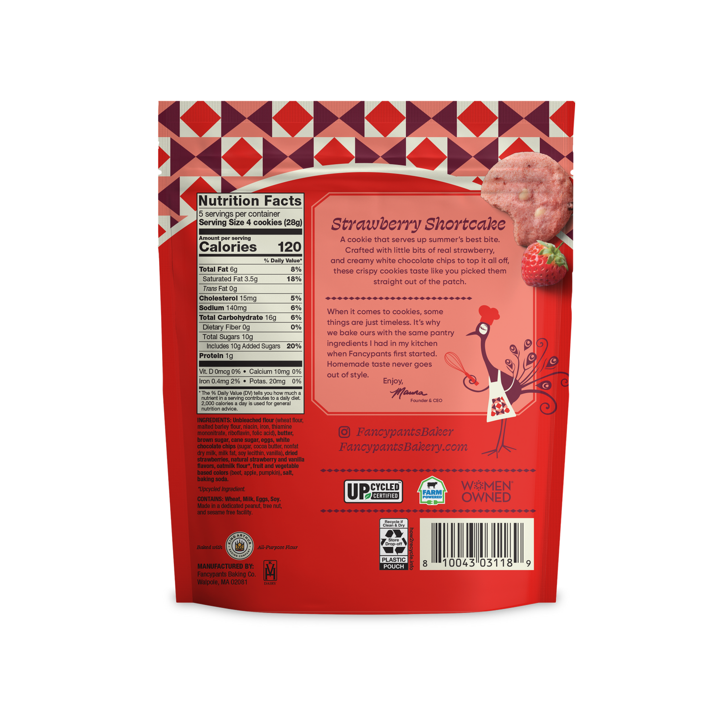 Fancypants Baking Strawberry Shortcake Cookies, 5 OZ