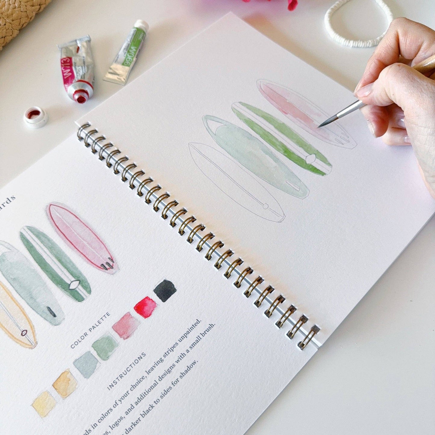 emily lex studio Tropical Watercolor Wookbook