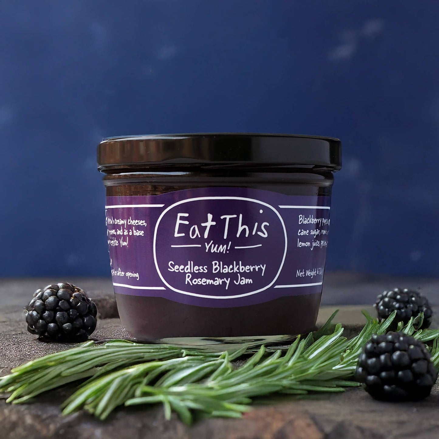 Eat This Yum -  Seedless Blackberry Rosemary Jam