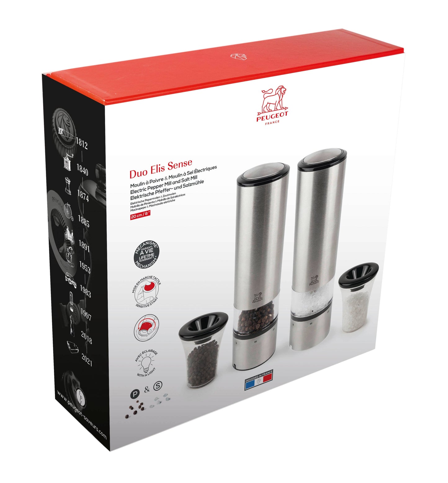 Peugeot - Elis Sense Duo Gift Box, Stainless/Acrylic, 20 cm - 8in