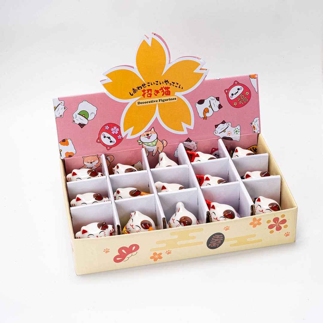 Maneki Neko Lucky Ceramic Cat Figurine