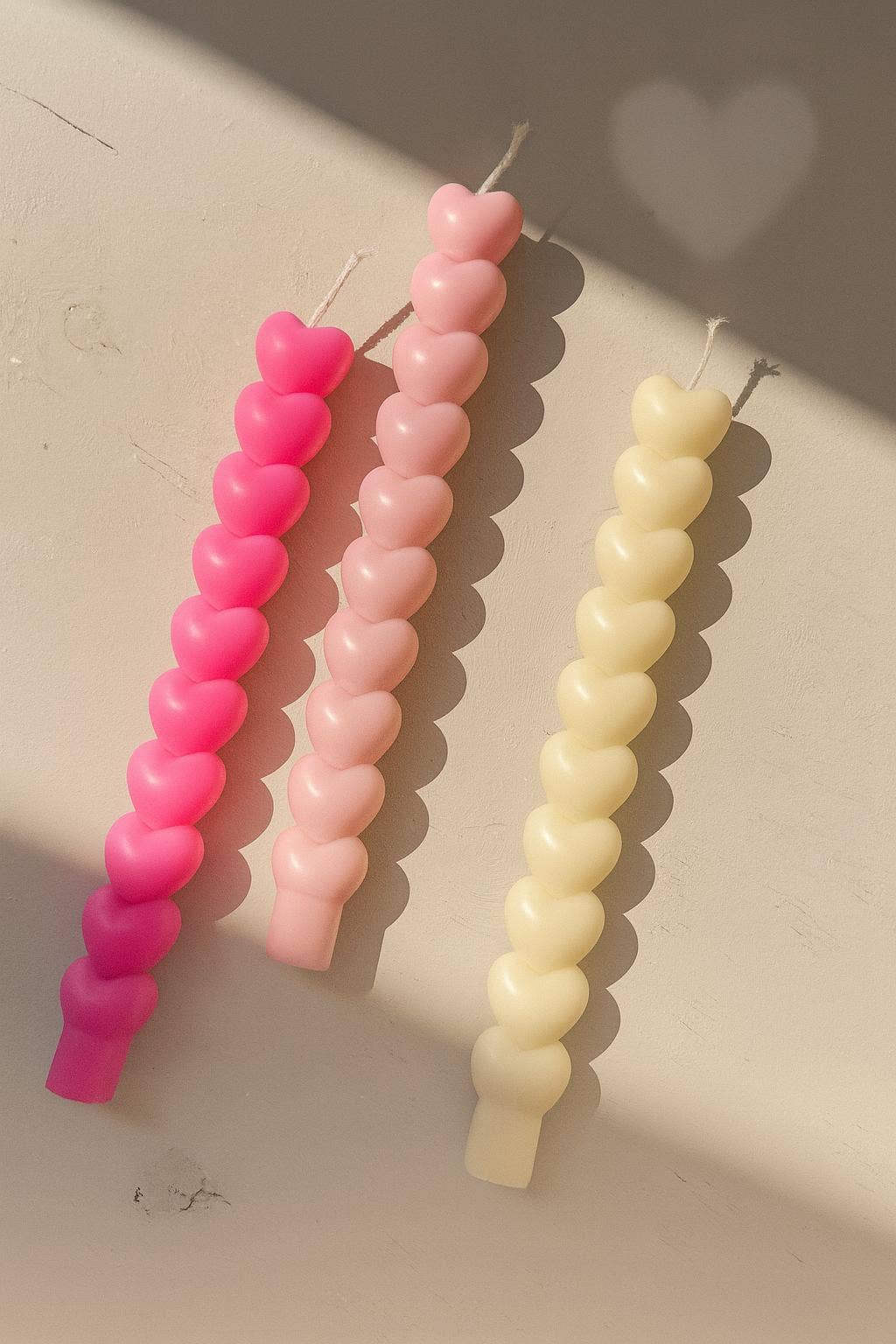Heart Taper Candle, 11"