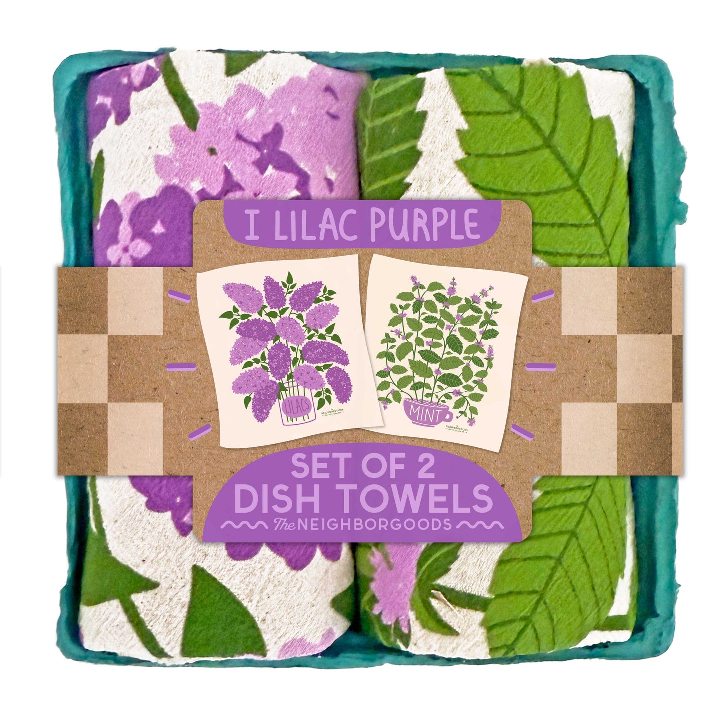 The Neighborgoods I Lilac Purple Tea Towel, Set of 2