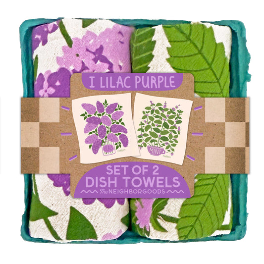 The Neighborgoods I Lilac Purple Tea Towel, Set of 2
