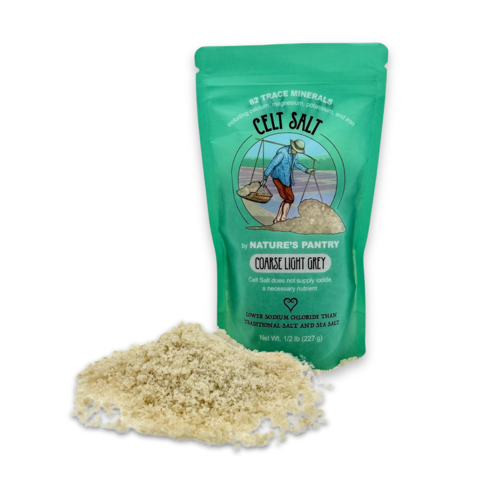 Celt Salt By Nature's Pantry - Celtic Sea Salt, Coarse Light Grey 1/2 lb(8oz) Resealable Bag