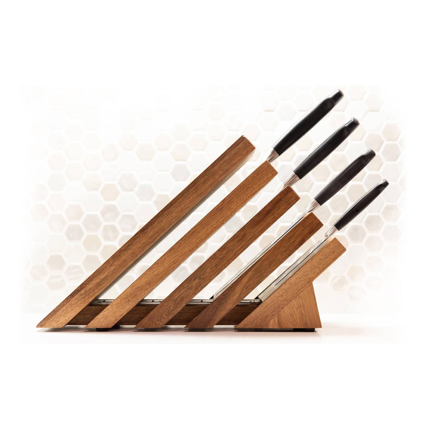 Messermeister Next Level Magnetic Block With UV Light / Acacia