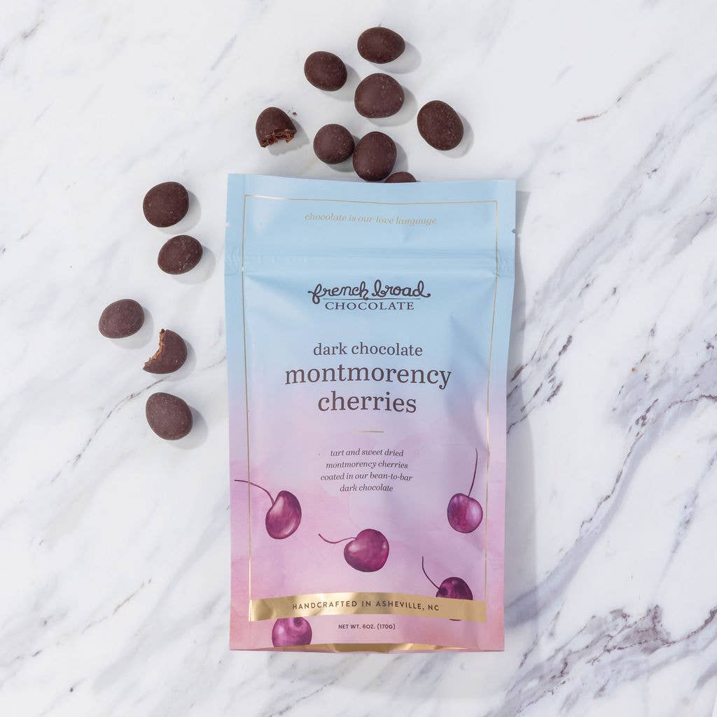 French Broad Chocolate Dark Chocolate Covered Cherries, 6oz