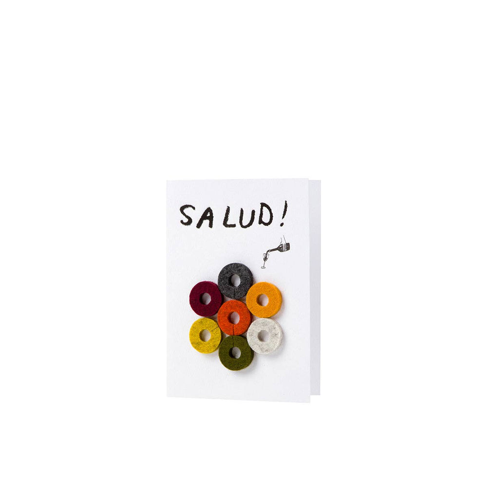 Graf Lantz - Wine-Ote's Merino Wool Felt Wine Markers: Salud Card