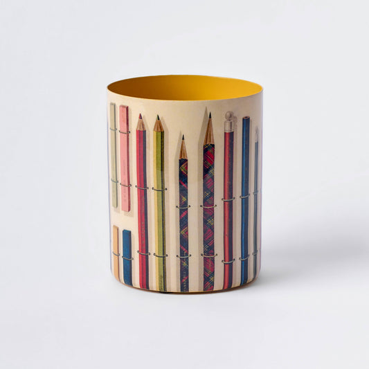 Roomytown Enamel Everything Pot, Vintage Pencils & Chalks