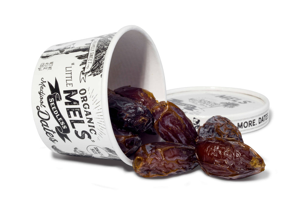 Rancho Meladuco Date Farm - Little Mels Seedless Organic Medjool Dates, 4.5 oz Cup