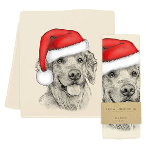 Eric & Christopher - Santa Golden Tea Towel