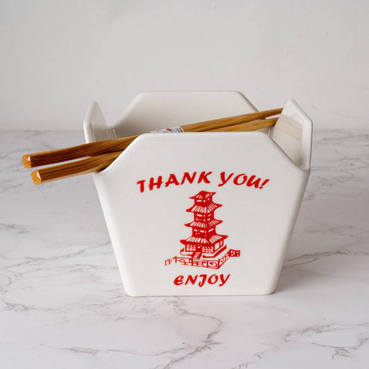 Urban Tokyo Takeout Box Serving Bowl With Chopsticks - Pagoda