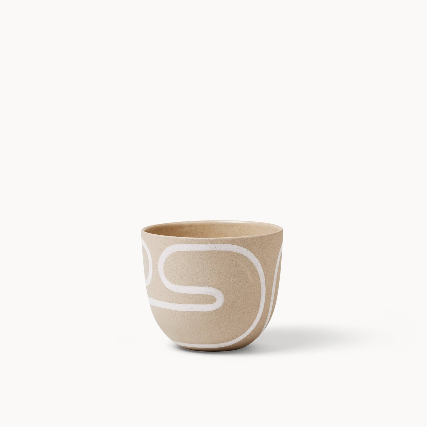 Franca - Stoneware White Outline Planters