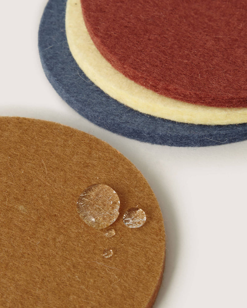 Graf Lantz - Bierfilzl Merino Wool Round Coaster Multi 4 Pack in Yucca