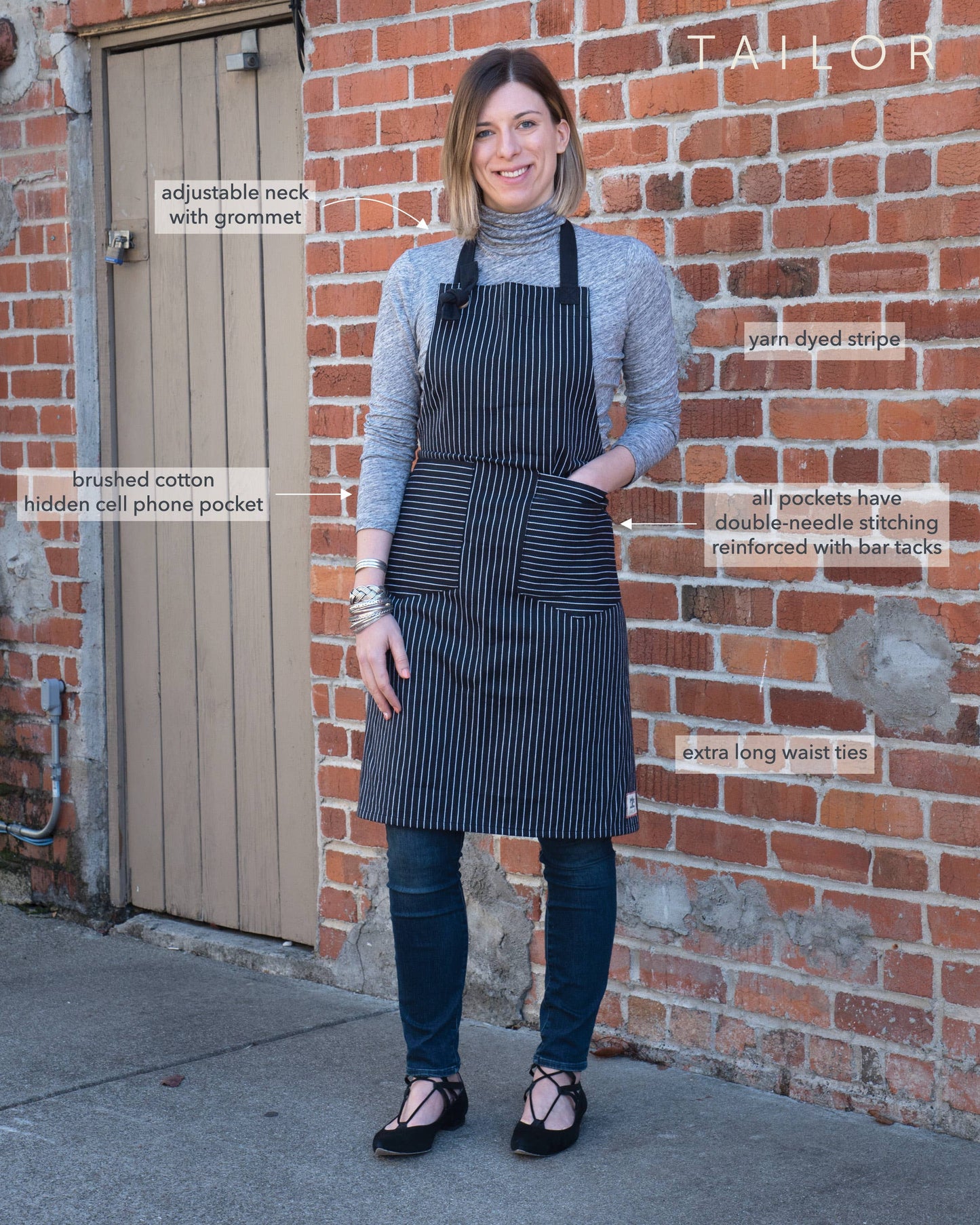 KAF Home Tailor Aprons - Oversized, and Multi-purpose: Canvas Work 28" x 36"