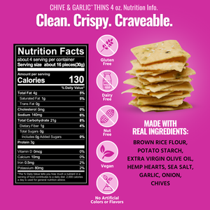 Every Body Eat® Chive & Garlic Snack Thins, 4oz